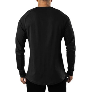 Camiseta de algodón 100% ajustada con cuello redondo para hombre 2025 con logotipo de impresión personalizado Camisetas de fabricante de servicio OEM de tela de alta calidad - Product Image 3