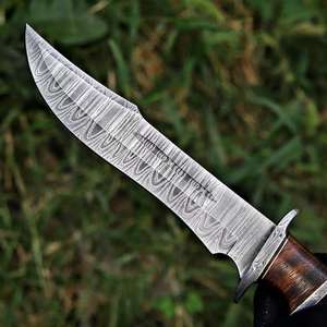 Cuchillo Táctico de Hoja Fija con Mango de Madera de Olivo, Venta Directa de Fábrica, Cuchillos de Caza y Camping EDC con Funda, Acero de Damasco OEM - Product Image 4