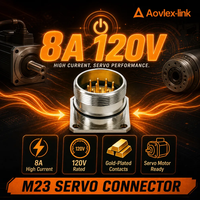 Connecteur M23 pour servomoteur de robot, douille à bride M23, connecteur d'encodeur M23, câble hybride signal/alimentation M23 haute flexibilité 6, 8, 12, 17, 19 broches