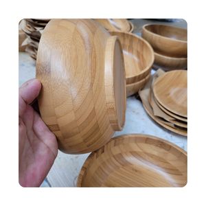 ชามไม้ไผ่พรีเมียมสำหรับบริการอาหารระดับพรีเมียมและการจัดแสดงในร้านค้าปลีก ผิวสัมผัสงานฝีมือและผิวสัมผัสที่สวยงาม - Product Image 6