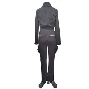 OEVE alta calidad cremallera inferior mujeres Crop Zip Up Hoodie mujeres Cargo pantalones con bolsillos laterales Cargo pantalones de chándal mujeres conjuntos 2024 - Product Image 3