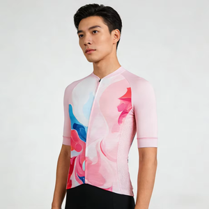 เสื้อจักรยานพิมพ์ลายซับลิเมชั่นโลโก้ตามสั่ง แห้งเร็ว ระบายความชื้นได้ดีเยี่ยม สำหรับการแข่งขันจักรยานเสือหมอบและเสือภูเขา รับผลิตแบบ OEM - Product Image 2