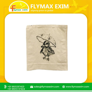Bolsa con cordón de algodón puro con estilo ecológico Bolsa de compras sostenible y de moda a la venta - Product Image 4