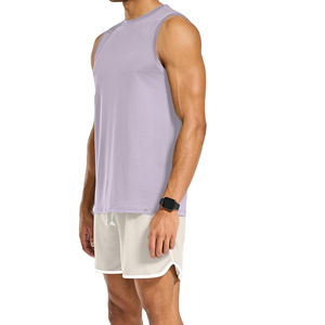 2025 hommes gymnastique gilet haut coton polyester Street Wear été musculation Muscle sans manches gymnastique conception hommes T-Shirts débardeur hommes - Product Image 3