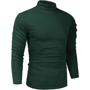 Nueva venta al por mayor de alta calidad de poliéster de color sólido suéter de los hombres de cuello redondo grueso suéteres de primavera - Product Image 6