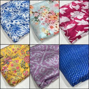 Polyester Digital Print Flower Customized Print Fabrics Deals in Wholesale Used in Indian Pakistani Dress Garments and Gown - Product Image 6