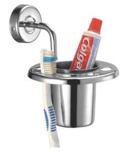 Support mural en métal pour brosse à dents support de pâte pour la maison hôtel salle de bain étagères de rangement pour la maison ou l'hôtel - Product Image 1