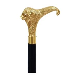 Canne classique en laiton pour personnes âgées offrant une prise en main confortable et une équilibre fiable pour la marche en intérieur et en extérieur - Product Image 1