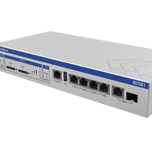 エンタープライズルーターWIFI5Gルーター2xSIM 5x1GB LAN VPN RUTXR1 ENTERPRISE RACK-マウント可能なSFP/FIBER/OPTIC/LTE CAT6ルーター