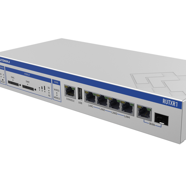 Enterprise Router WIFI 5G 2x SIM 5x 1GB LAN VPN RUTXR1 RACK-MOUNTABLE SFP/FIBER/OPTIC/LTE GSM CAT 6