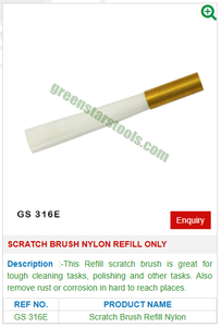 GREEN STARS SA PVT LTD Recambio de cepillo para rascar de nailon para herramientas y equipos de joyería GS 316E Calidad superior para un rendimiento óptimo - Product Image 2