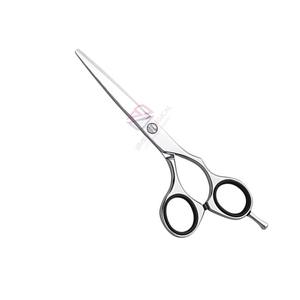Ciseaux professionnels pour couper les cheveux lisses |   Ciseaux de barbier pour droitiers, en acier inoxydable, pointe aiguë, finition argentée, repose-doigts amovible - Product Image 5