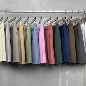 Terry Vintage <b>Shorts</b> <b>Men</b> <b>Quick</b> <b>Dry</b> Breathable Mid Waist Solid Acid Wash Heavyweight Drawstring - Product Image 6