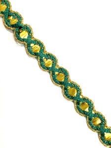 ผ้าม่านลายตะขาบโลหะลูกไม้ขอบเลื่อมสีทองประดับด้วยลูกปัดพู่ตกแต่งขอบรองเท้า - Product Image 4