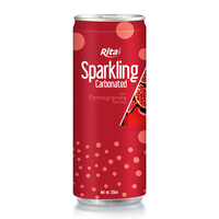Bebidas de fábrica de Vietnam, bebida carbonatada, 250ml de agua brillante con sabor a fruta mixta