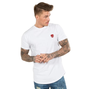 T-shirts pour hommes en gros, de haute qualité, avec impression personnalisée de marque, à épaules tombantes - Product Image 6