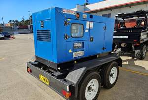 Générateur diesel monophasé Genquip 17,6 kVA de nouvelle génération monté sur remorque avec moteur principal PLC, générateur électrique à gazéification de biomasse - Product Image 2