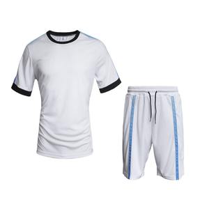 Conjunto de dos piezas OEM personalizado verano color sólido hombres camisa solapa manga corta pantalones cortos deportes casual verano hombres - Product Image 1
