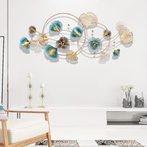 Fabriqué à la main en métal feuille de gingko mur Arts paysage bureau maison salon chambre décoration intérieure montage mural artisanat cadre - Product Image 2