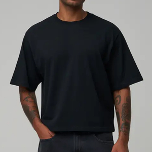 เสื้อยืดครอปทรงโอเวอร์ไซส์ ผ้าคอตตอน 100% แบบถัก สไตล์ลำลอง สำหรับผู้ชาย  แบบเรียบ  ย้อมสีพื้น  สามารถสั่งทำได้ - Product Image 6