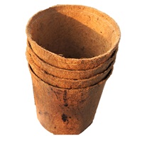 Pot de fleurs en fibre de coco 99GD Luna, design classique, pour la maison et le jardin, diamètre 11,5 cm x largeur 12 cm