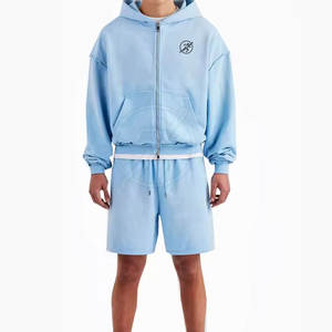Diseña tus propias sudaderas con capucha y pantalones cortos de alta calidad para hombre, nuevo estilo, cantidad a granel, sudaderas con cremallera para hombre - Product Image 1