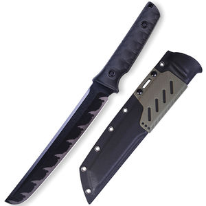 Cuchillo Bowie de caza al aire libre de alta calidad, hecho a mano, personalizado, venta al por mayor, hoja de acero de Damasco duradera, punto de caída, autodefensa - Product Image 2