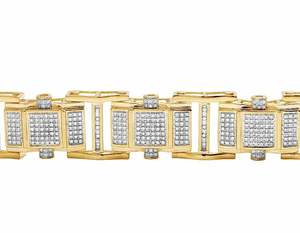 Fine Designs Hip Hop Jewelry Yellow Gold Plated in S925 Sterling Silver Moissanite Diamond New Style <b>Bracelet</b> for <b>Men</b> - Product Image 2