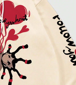 เสื้อฮู้ดโอเวอร์ไซส์คุณภาพสูงของผู้ชายแบบพรีเมียมพร้อมพิมพ์ลายการ์ตูนแบบกำหนดเองใส่สบายๆพอดีตัว100% ผ้าฝ้ายขนแกะมีฮู้ดสำหรับผู้ชาย - Product Image 5