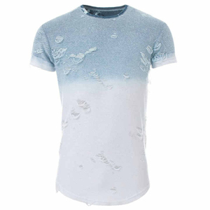 Oem Service Plain 100% Cotton Distress T-<b>shirt</b> Men Custom Size Solid Color Crew Fitness New Fashion Breathable Distress T-<b>shirts</b> - Product Image 6