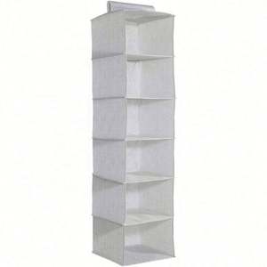 Modern 6-Shelf Hanging Closet Organizer Non-Woven Space Saving Easy Use Drawers Collapsible <b>Shelves</b> <b>Storage</b> Bags Clothes <b>Storage</b> - Product Image 3