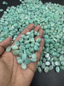 พลอยอเมซอนแบบหลวมใช้สำหรับทำเครื่องประดับอัญมณีแอมะซอไนต์ธรรมชาติจากโรงงานโดยตรง - Product Image 5