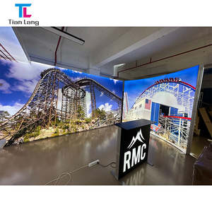 Portable Pop up LED Seg Fabric <b>Backdrop</b> Display <b>Stand</b> Aluminum Frame with Backlit Light Box Roll up Displays - Product Image 4