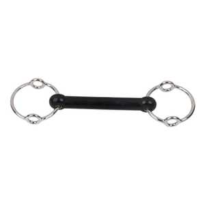 Bocado de Goma Cómodo para Caballo con Anillo Suelto para una Monta Suave - Product Image 2