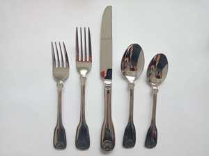 Unique Hammered Handle Stainless Steel Cutlery Set Silver Spoon and Fork <b>Flatware</b> for Parties - Product Image 6