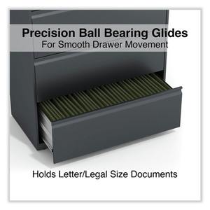 Alera 25495 Organiseur de classement latéral à 4 tiroirs, 36 po. X 18,63 pouces X 52,5 pouces Charbon pour usage bureautique - Product Image 4