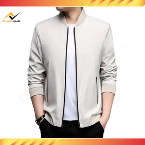 High Quality <b>Men's</b> <b>Casual</b> Varsity <b>Jacket</b> Winter Solid Color Stand Collar Windproof Thick Zipper Button Canvas Breathable Front - Product Image 4