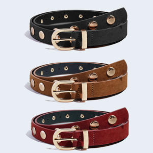 Ceinture en cuir PU à clous et boucle, ceinture en jean à rivets, ceinture rock en métal, ceinture punk à clous, ceinture noire à œillets - Product Image 1