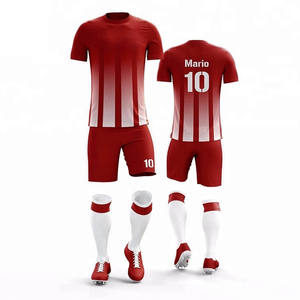 Ensemble de maillots de football personnalisés pour adultes et enfants, costumes uniformes DIY pour le football masculin, vêtements de football en gros, veste courte - Product Image 3