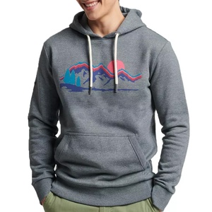 Sudadera con capucha de gran tamaño orgánica forrada con patrón impreso de logotipo bordado personalizado Unisex impermeable Anti-retráctil de talla grande para hombres - Product Image 1