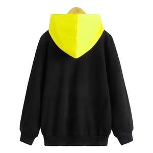 Sudadera con capucha con estampado de bloques de color para niños OEM bordado personalizado sudaderas deportivas sólidas Casual pareja pulóver sudaderas con capucha en blanco de gran tamaño - Product Image 6