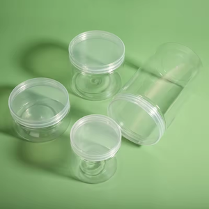 Tarro de crema de plástico PET más vendido con tapa, tarro de plástico para pasteles, dulces y uso cosmético, fábrica Pavico Vietnam - Product Image 3