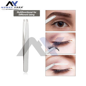 แหนบเงินตามหลักสรีรศาสตร์พร้อมปลายเส้นใยสแตนเลสชุดแหนบต่อขนตา12ชิ้นรุ่น applicator ปริมาณสูง - Product Image 3