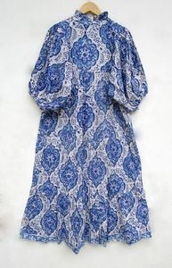 Vestido Largo Maxi de Algodón con Estampado Floral para Mujer, Estilo Informal, Estilo Indio, para el Verano, Nueva Llegada 2026 - Product Image 2
