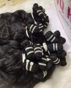 Trenzado de cutícula vietnamita de alta calidad, trama de cabello humano Real de un donante, extensión de cabello natural ondulado doble dibujado, cabello virgen - Product Image 5