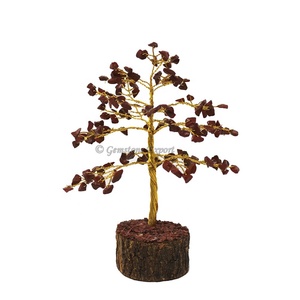 Venta al por mayor jaspe árbol de alambre dorado hecho a mano 150 Chips árbol de piedras preciosas para Feng Shui amor estilo curación y uso decorativo - Product Image 1
