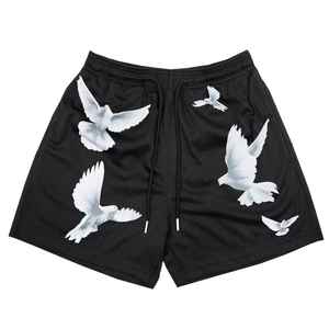 กางเกงขาสั้นออกกำลังกายฤดูร้อนน้ำหนักเบาสำหรับวิ่งและเล่นบาสเก็ตบอล ลายพิมพ์แบบรีดร้อน สไตล์สตรีท ระบายอากาศได้ดี แห้งเร็ว ผลิตจากโพลีเอสเตอร์ - Product Image 1