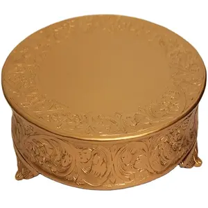 Alzata per torta nuziale rotonda in metallo da 18 pollici ultimo supporto per torta da colorare in oro di alta qualità
