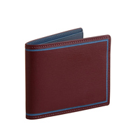 Dompet Pria Kulit Asli Logo Embos Fashion Travel RFID Blocking Tahan Air Penutup Ritsleting Lapisan PVC Kartu Bank Panjang