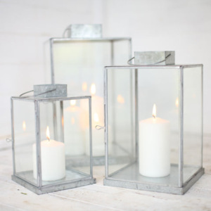 Handmade Stainless Steel Pillar Holder <b>Candle</b> <b>Lanterns</b> with Thin <b>Black</b> Metal Rim Wholesale Home Christmas Event Decorations - Product Image 2